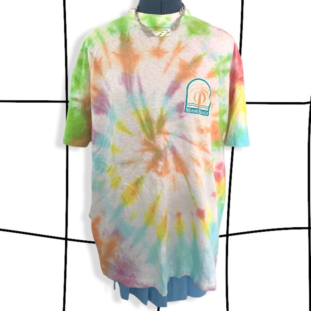 Reworked vintage Miami Beach hand dyed tee
